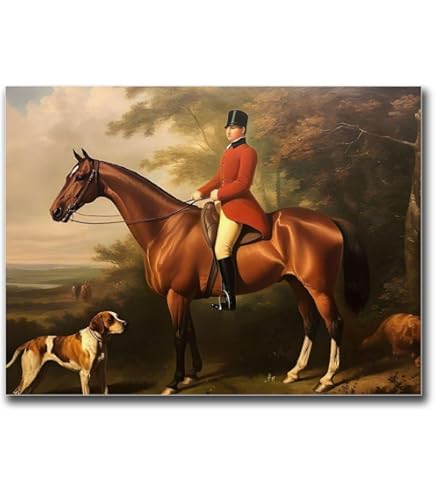 Amazon.com: Posterazzi Collection Fox Hunting Scene Poster Print